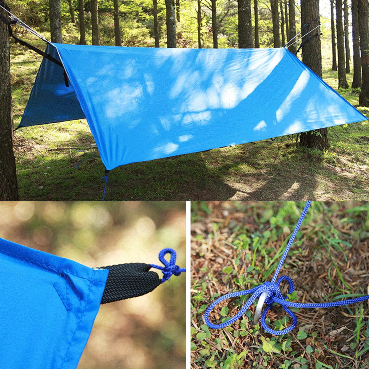 Cheap Goat Tents Outdoor Waterproof UV Resistant Camping Tarp Folding Tent Beach Shade Tarp Multifunctional Sunscreen Beach Pergola Shade Tent Tents 